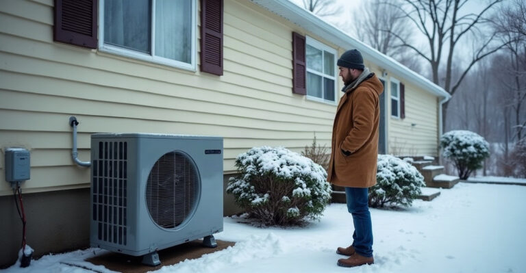 heat pump freezing up in winter